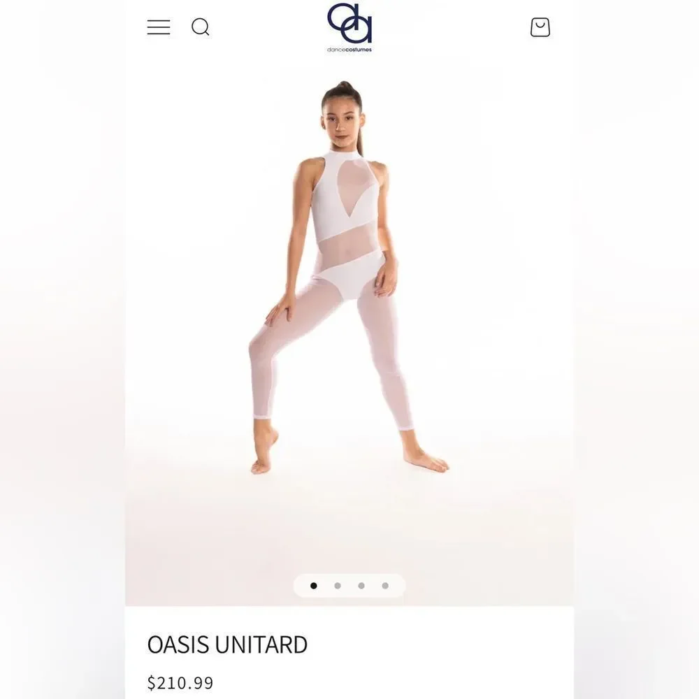 AA dance competition contemporary solo costume blue oasis unitard illusion SC